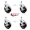 Service Caster 5 Inch Phenolic Wheel Swivel 12mm Threaded Stem Caster Set with Brake SCC SCC-TS20S514-PHR-TLB-M1215-4 - alternate 3